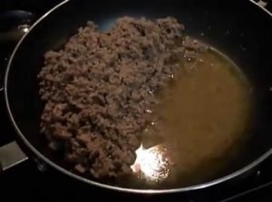 Hamber cooking in grease