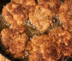 fried boneless chicken thighs