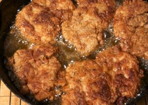 fried boneless chicken thighs